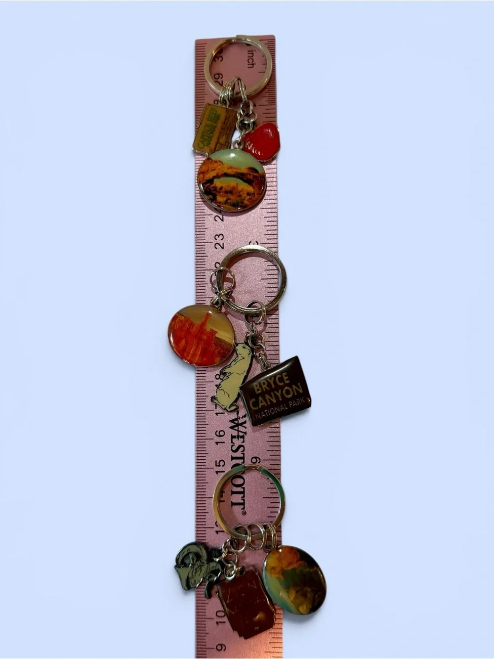 National Park Souvenir Keychains Graphic Charms Scenic Images